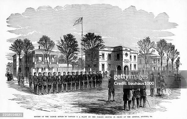 arsenal, augusta, georgia - csa archive stock illustrations