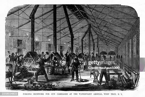 forging ironwork engraving - welding stock illustrations