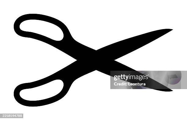 scissors silhouette - paper scissors stock illustrations