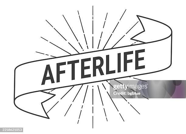 afterlife - banner with sunbursts on white background - valhalla norse mythology stock illustrations