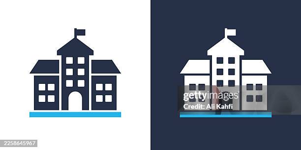 university glyph solid icon. solid icon that can be applied anywhere, simple, pixel perfect and modern style. - construction icon stock illustrations
