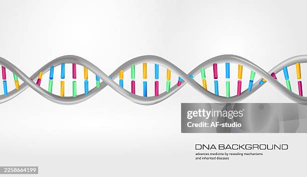 dna double helix vector background with global colors for easy editing - nucleotide stock illustrations