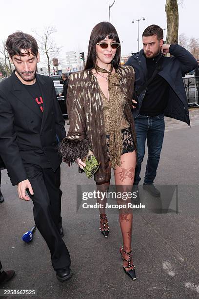 Dakota Johnson attends the Valentino Haute Couture Week Spring/Summer 2026 show as part of Paris Fashion Week on January 28, 2026 in Paris, France.