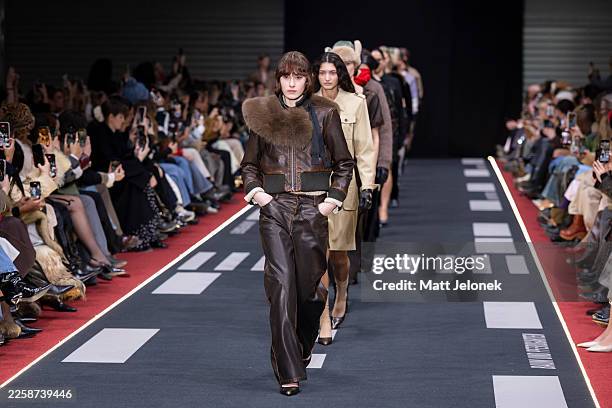 Models walk the runway at the Baum und Pferdgarten fashion show during the Copenhagen Fashion Week AW26 on January 28, 2026 in Copenhagen, Denmark.