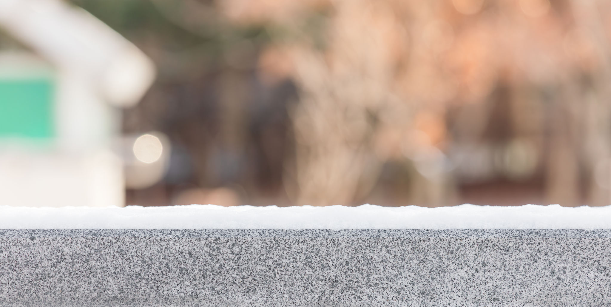 stone countertop winter