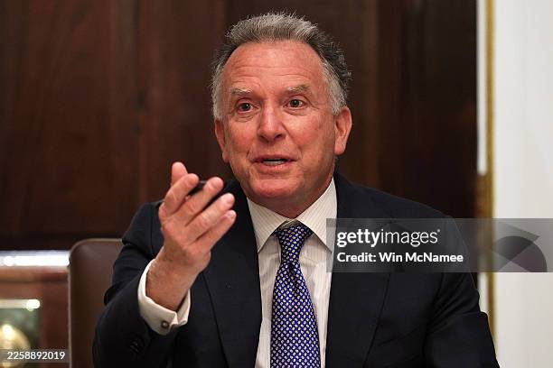 Special Envoy to the Middle East Steve Witkoff speaks during a meeting of the Cabinet in the Cabinet Room of the White House on January 29, 2026 in...