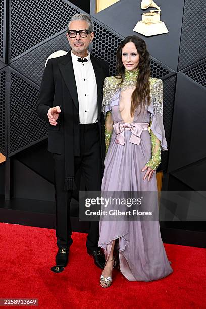 Jeff Goldblum and Emilie Goldblum at the 68th GRAMMY Awards held at the Crypto.com Arena on February 01, 2026 in Los Angeles, California.