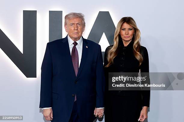 President Donald Trump and First Lady Melania Trump attend Amazon MGM's "Melania" World Premiere at The Trump Kennedy Center on January 29, 2026 in...