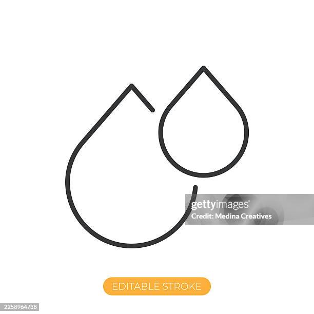 hydration icon. editable stroke thin line icon - walking treadmill stock illustrations