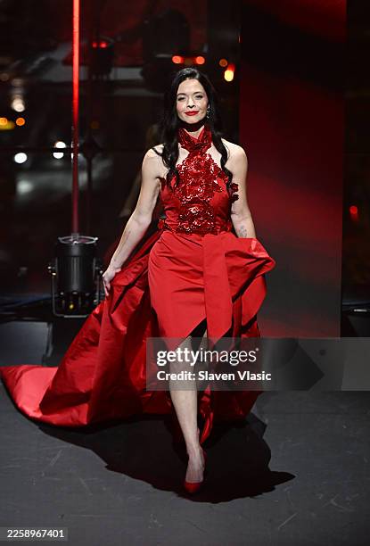Sasha Pieterse walks onstage at the The American Heart Association's Red Dress Collection Concert 2026 at Jazz at Lincoln Center on January 29, 2026...