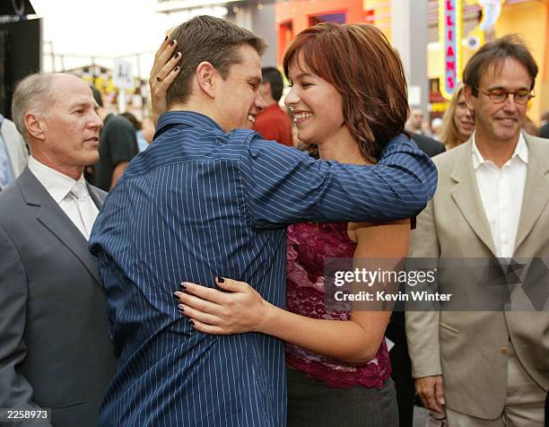 Matt Damon and Franka Potente at the premiere of "The Bourne Identity" at Universal CityWalk in Los Angeles, Ca. Thursday, June 6, 2002. Photo by...