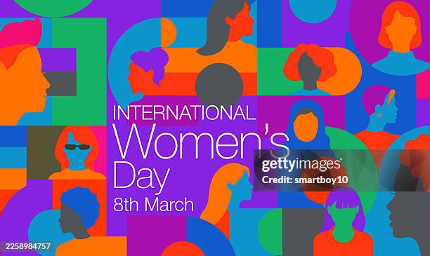 international women’s day - abstract family background stock illustrations