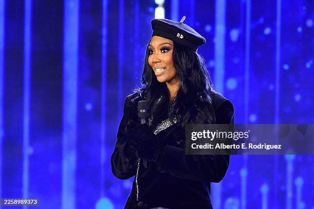 Brandy Norwood speaks onstage during 2026 Recording Academy Honors Presented by The Black Music Collective at Fairmont Century Plaza on January 29,...