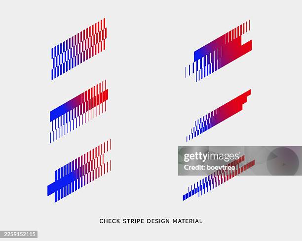 abstract red blue gradient slanted stripe check label,geometric pattern decal,sports material sign,race speed shape,goods decoration material graphic - decal stock illustrations