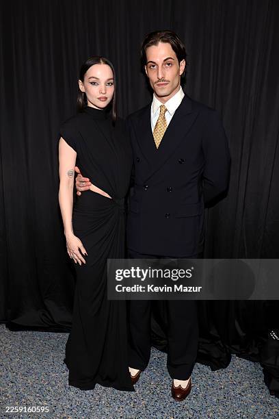 Dove Cameron and Damiano David attend 2026 MusiCares Person of the Year Honoring Mariah Carey on January 30, 2026 in Los Angeles, California.
