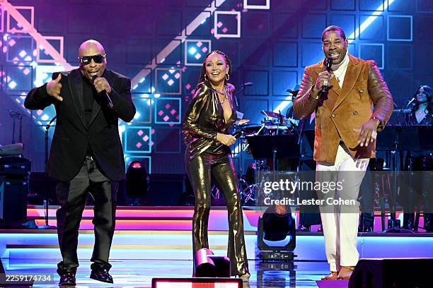 Spliff Star, Chanté Moore and Busta Rhymes attend 2026 MusiCares Person of the Year Honoring Mariah Carey on January 30, 2026 in Los Angeles,...