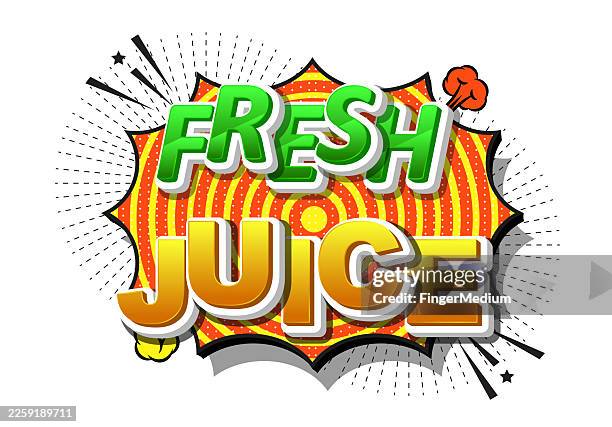 fresh juice speech bubble banner - juice splashing stock illustrations