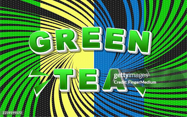 green tea template background - drinking green tea stock illustrations