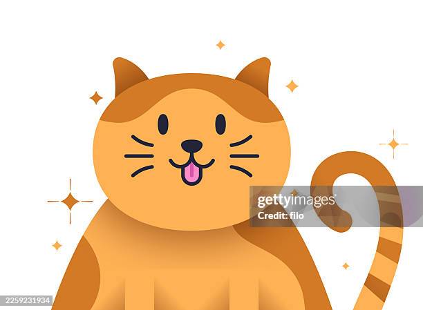 cat kitty feline symbol design element - marmalade stock illustrations