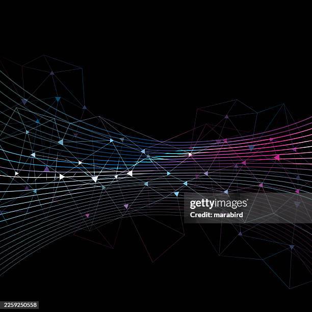 futuristic network data stream flow - fintech abstract stock illustrations