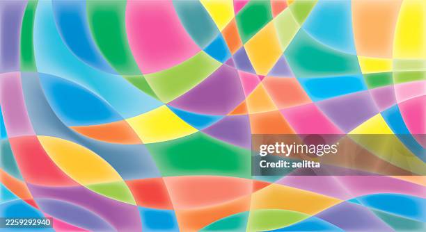 abstract wave background. - stained glass texture stock illustrations