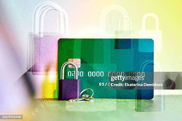 protecting credit card data through secure online banking transactions - personal data stock pictures, royalty-free photos & images