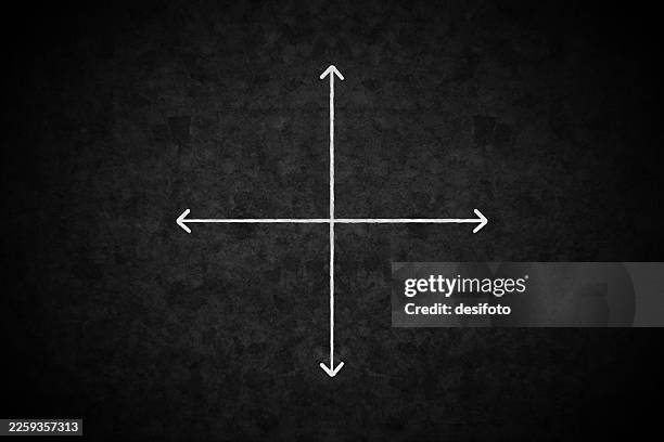 coordinate axes 2d two dimensional cartesian plane drawn on blackboard vector chalkboard dark black background - quadrant instrument of measurement stock illustrations