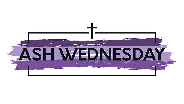 ash wednesday watercolor poster. vector - ash wednesday stock illustrations