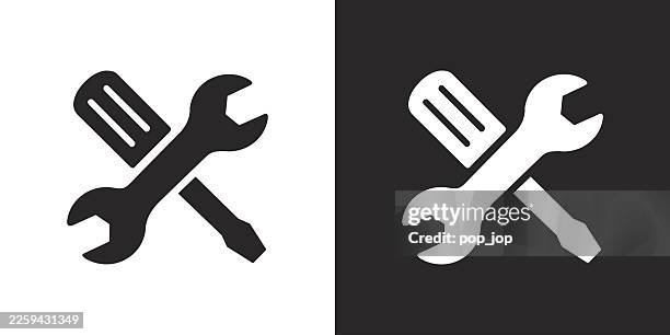 ilustraciones, imágenes clip art, dibujos animados e iconos de stock de herramientas de configuración icono vectorial en estilo plano - cuadro de instrumentos