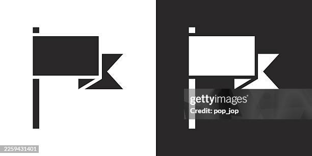 flag vector icon in flat style - tracking progress stock illustrations