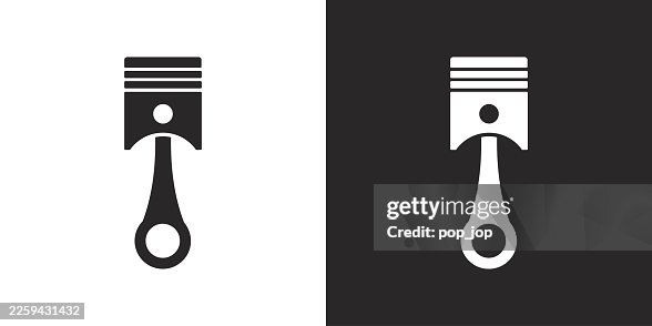 Engine piston vector icon in flat style Engine piston vector icon in flat style