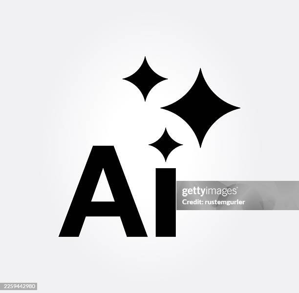 artificial intelligence icon or symbol. on gray background - android logo vector stock illustrations