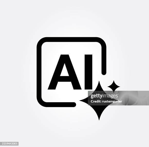 artificial intelligence icon or symbol. on gray background - android logo vector stock illustrations