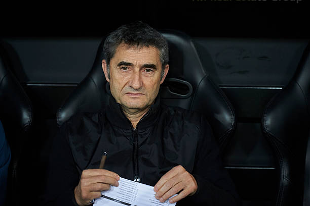 Valencia, Spain head coach Ernesto Valverde of Athletic Club looks on during the Copa Del Rey match between Valencia CF and Athletic Club at Estadio...