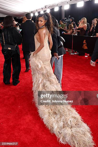Tyla attends the 68th GRAMMY Awards on February 01, 2026 in Los Angeles, California.