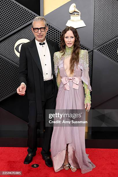 Jeff Goldblum and Emilie Goldblum attend the 68th GRAMMY Awards at Crypto.com Arena on February 01, 2026 in Los Angeles, California.