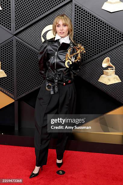 Miley Cyrus attends the 68th GRAMMY Awards at Crypto.com Arena on February 01, 2026 in Los Angeles, California.