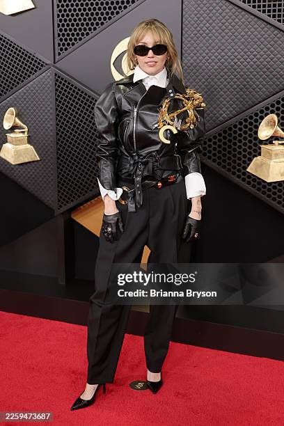 Miley Cyrus attends the 68th GRAMMY Awards at Crypto.com Arena on February 01, 2026 in Los Angeles, California.