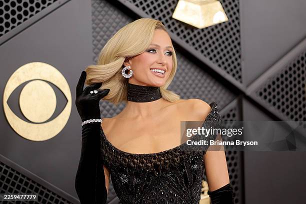 Paris Hilton attends the 68th GRAMMY Awards at Crypto.com Arena on February 01, 2026 in Los Angeles, California.