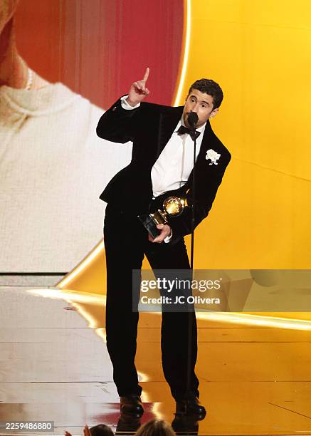Bad Bunny accepts the Best Música Urbana Album award for "DeBÍ TiRAR MáS FOToS" onstage during the 68th GRAMMY Awards at Crypto.com Arena on February...