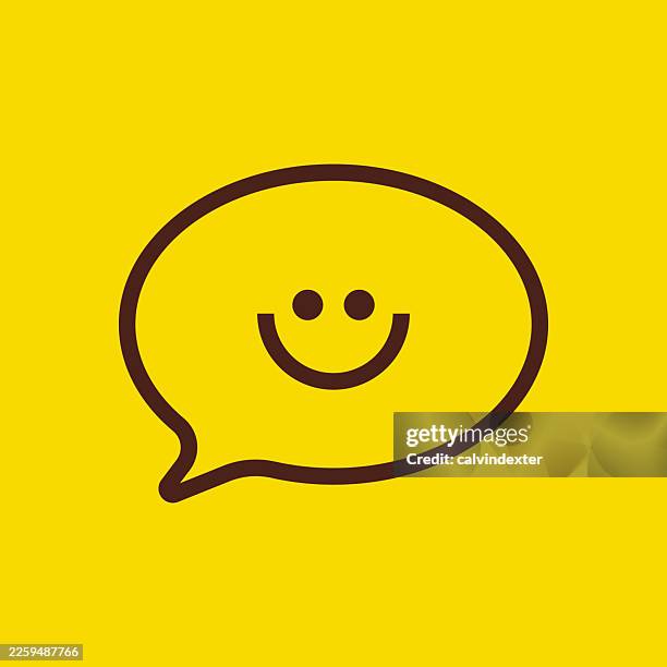 happy emoji speech bubble - fun fact stock illustrations