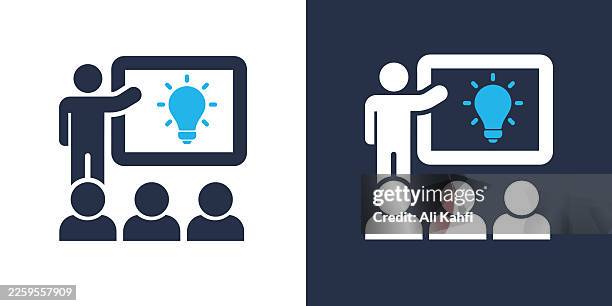 presentation glyph solid icon. solid icon that can be applied anywhere, simple, pixel perfect and modern style. - creative director stock illustrations