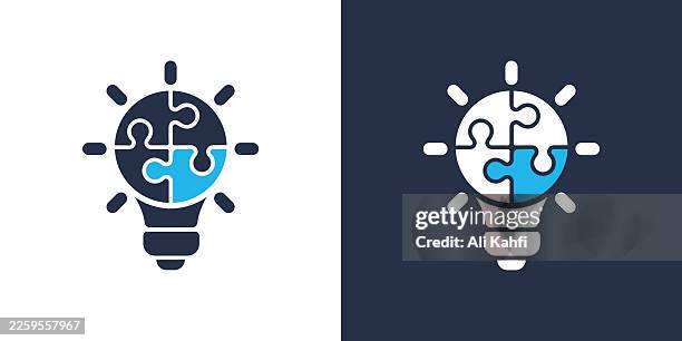 solution glyph solid icon. solid icon that can be applied anywhere, simple, pixel perfect and modern style. - creative director stock illustrations