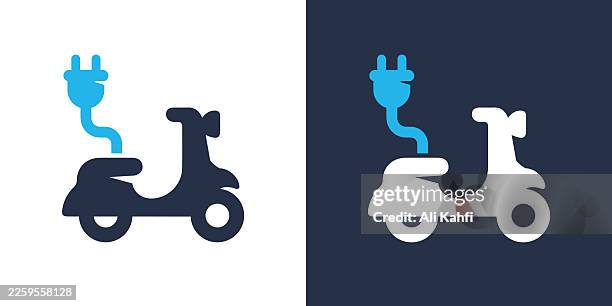 electric scooter glyph solid icon. solid icon that can be applied anywhere, simple, pixel perfect and modern style. - renewable natural gas stock illustrations