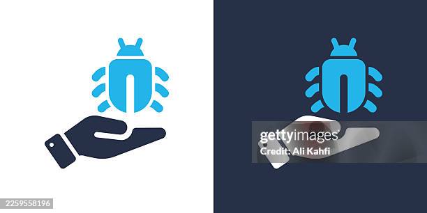 insect glyph solid icon. solid icon that can be applied anywhere, simple, pixel perfect and modern style. - renewable natural gas stock illustrations
