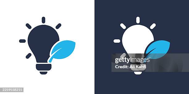green bulb glyph solid icon. solid icon that can be applied anywhere, simple, pixel perfect and modern style. - renewable natural gas stock illustrations