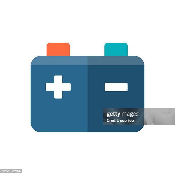 car battery vector icon - powerful engine stock illustrations