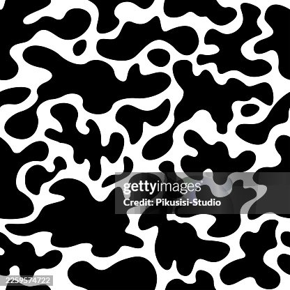 Abstract Black and White Organic Seamless Pattern Background Abstract Black and White Organic Seamless Pattern Background