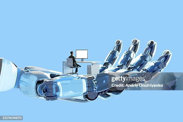 the future of work - ai robot stock pictures, royalty-free photos & images