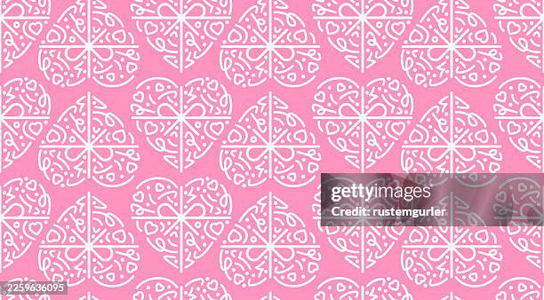 seamless pattern with heart shaped in gift wrapping form. for valentine's day - small box stock illustrations